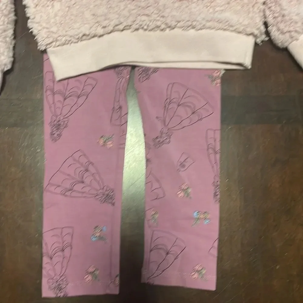 #7 Disney’s Beauty & the Beast Belle 2 piece Long sleeve Shirt & Leggings Size 5